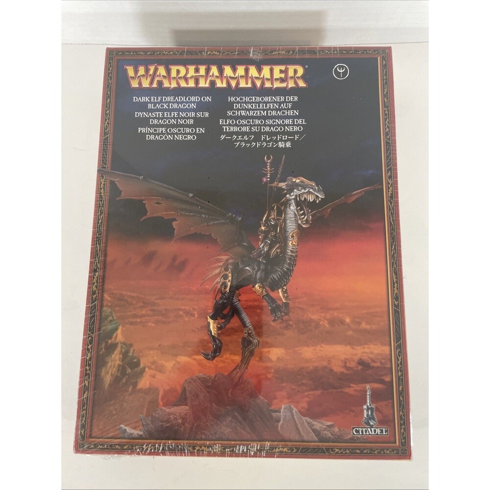 Citadel Warhammer Fantasy Dark Elves Dreadlord Black Dragon 85-09 Sealed